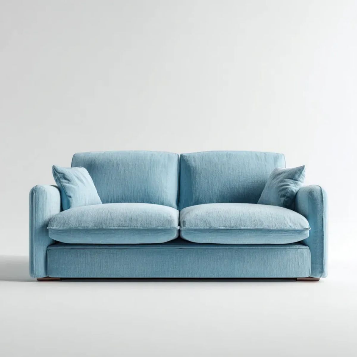 Dwuosobowa sofa jasnoniebieska z weluru poliestrowego 180 × 90 × 85 cm